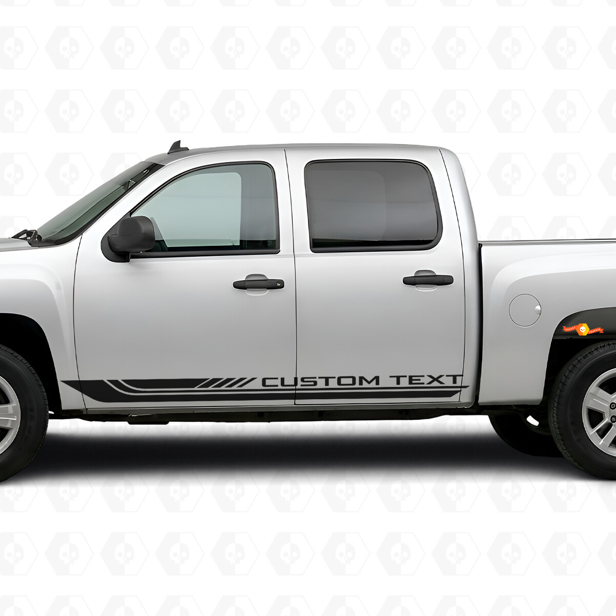 Strisce in Vinile Personalizzate per Telaio Porta e Battitacco per Chevrolet Silverado 1500 GMT900 2007-2013