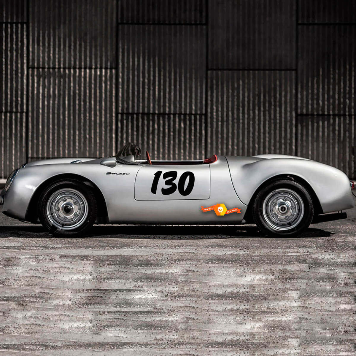 Porsche 130 Little Bastard James Dean Strisce Laterali Kit Decal Sticker PORSCHE 550
