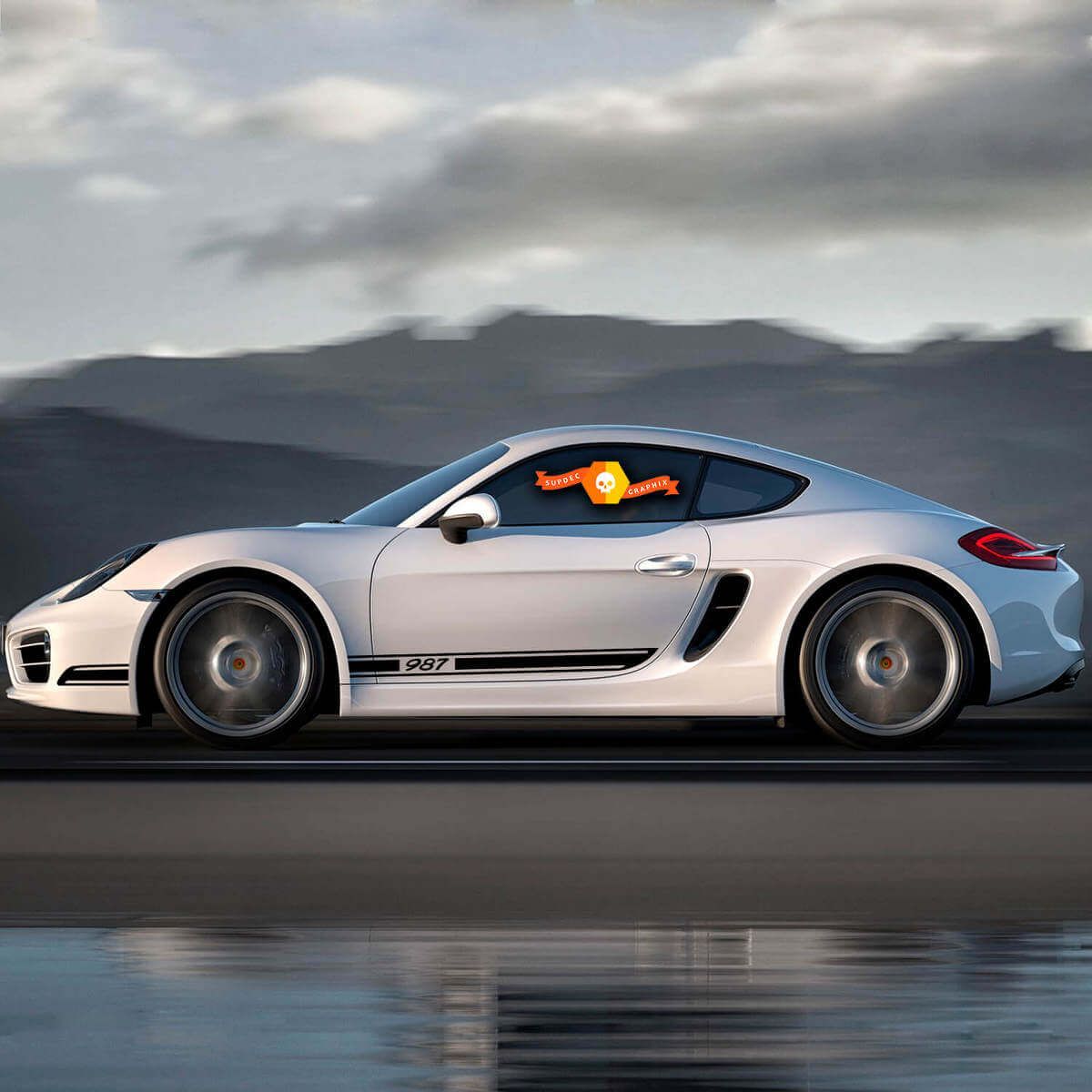 Porsche Kit Adesivi Cayman Boxster 987 Endurance Racing Edition Kit Strisce Laterali Decal Sticker
