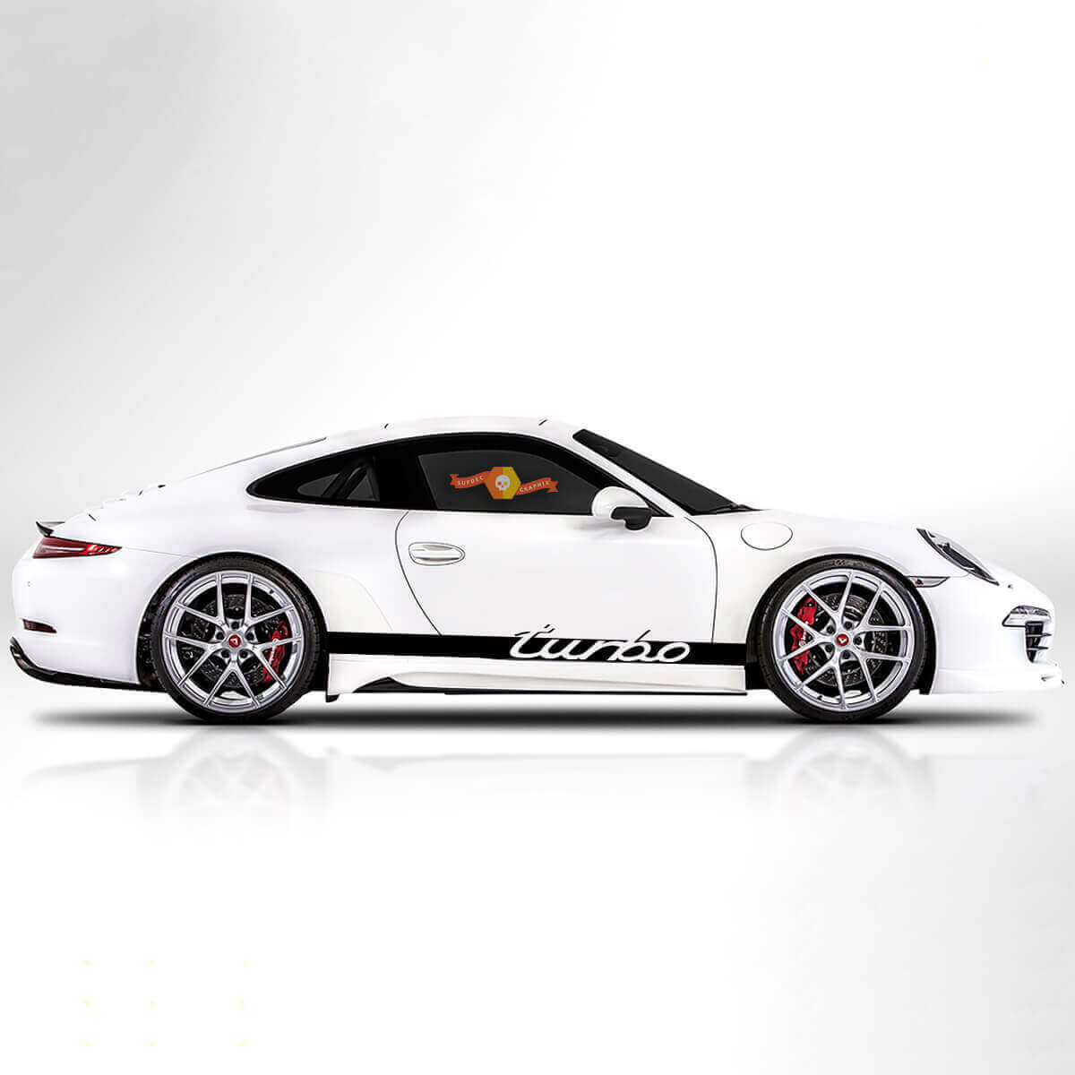 Kit di Adesivi in Vinile a Strisce Laterali Stile Turbo per Porsche