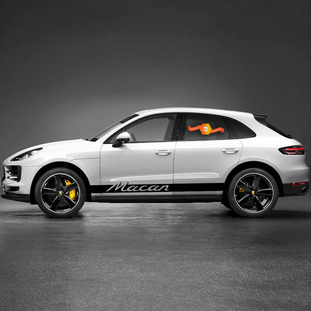 Kit di Adesivi in Vinile a Strisce per Minigonne Racing per Porsche Macan