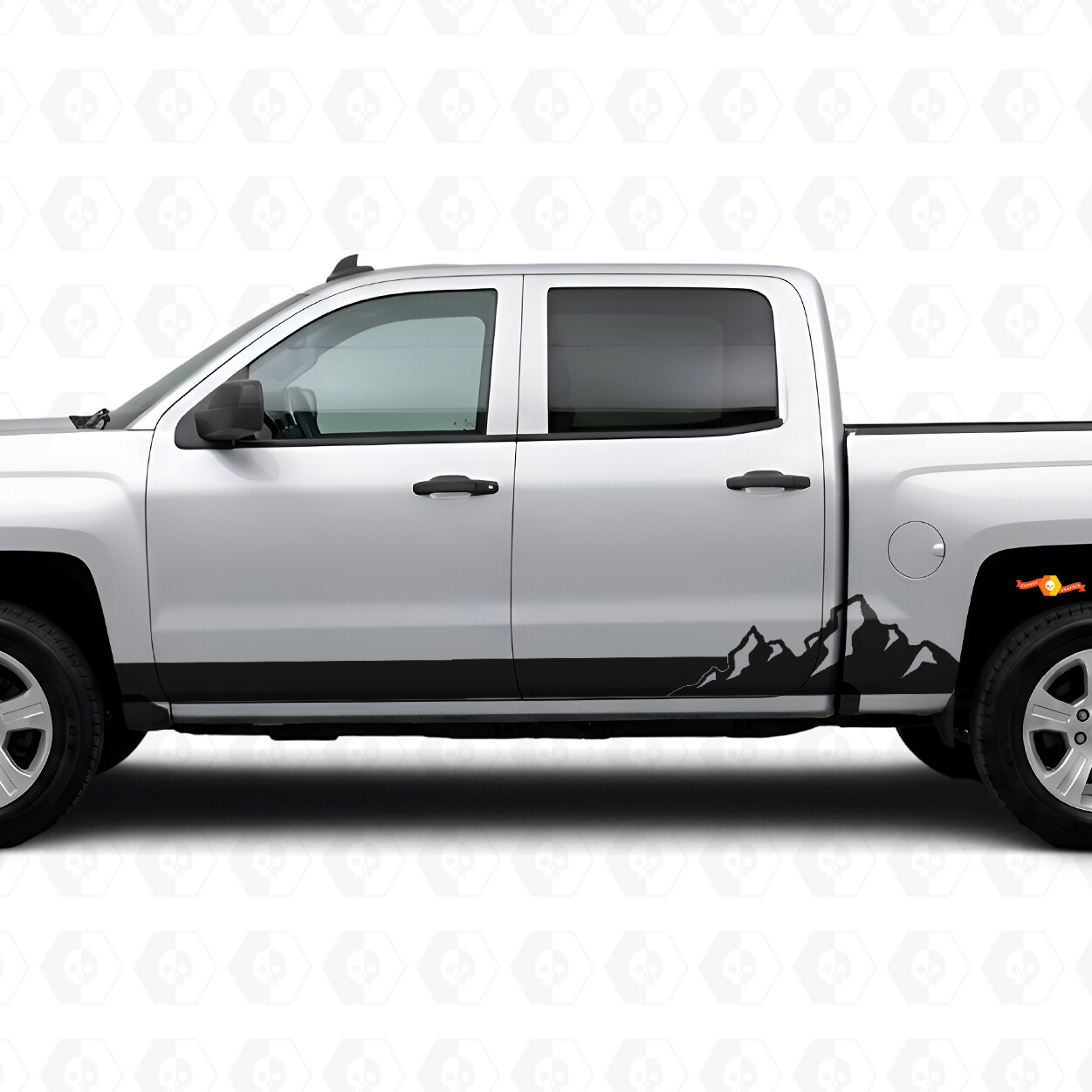 Strisce Viniliche Mountain Range per Porta e Soglia, per Chevrolet Silverado 1500 K2XX 2014-2019