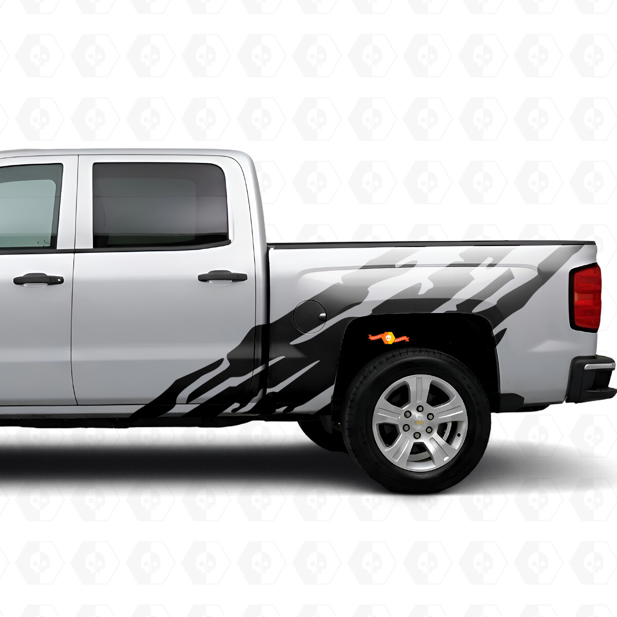 Strisce in vinile a bordi frastagliati per Chevrolet Silverado 1500 K2XX 2014-2019