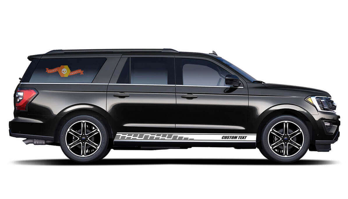 Adesivo in Vinile Personalizzato con Strisce Laterali Perforate per Musclecar Expedition