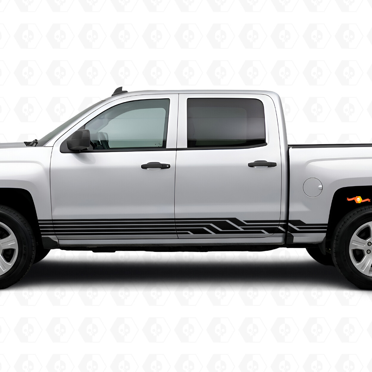 Strisce in Vinile Angular Lightning per Porte e Battitacco per Chevrolet Silverado 1500 K2XX 2014-2019