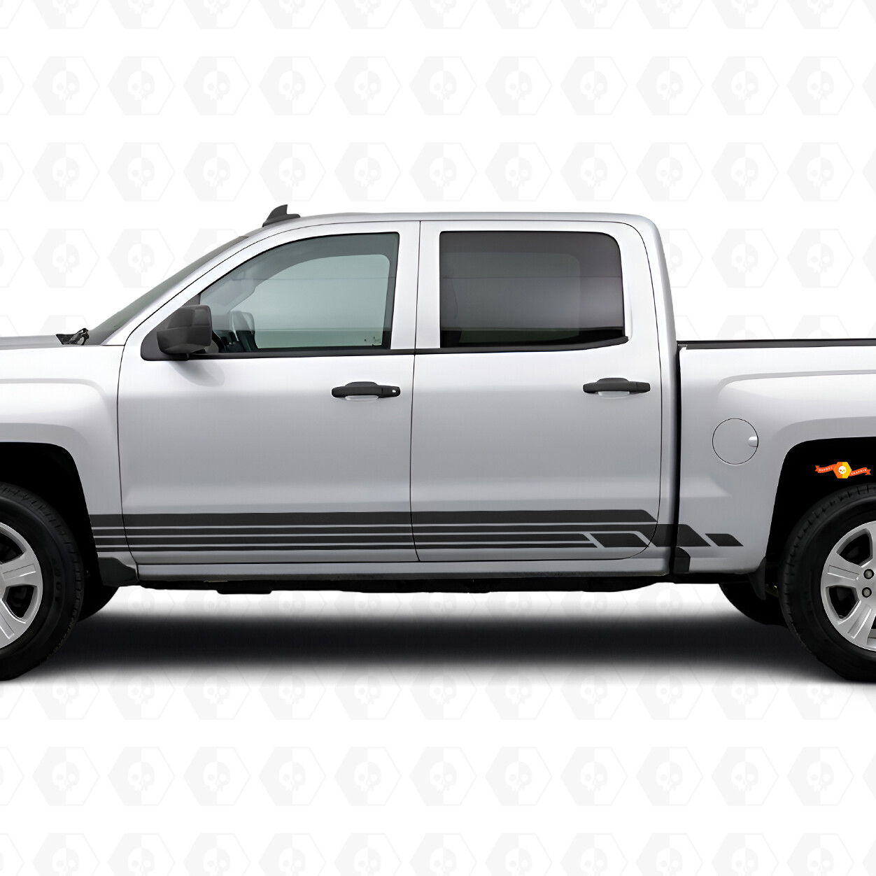 Strisce in Vinile Stratificate per Porte e Minigonne Chevrolet Silverado 1500 K2XX 2014-2019
