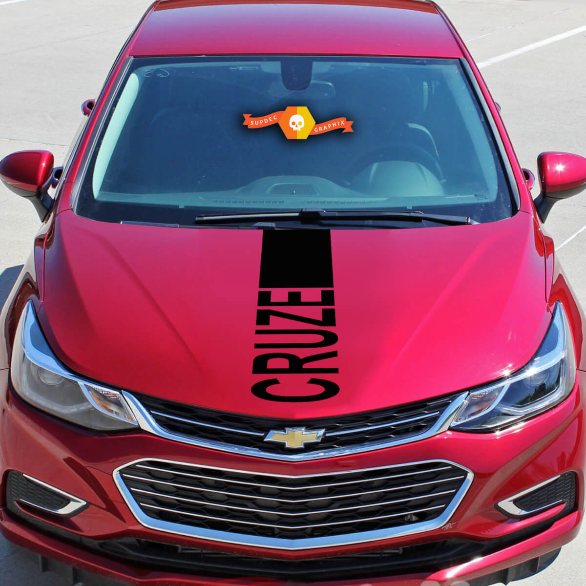 Kit scritta grafica Cruze per cofano Chevrolet Chevy Cruze - Vinile adesivo a strisce Rally Racing
