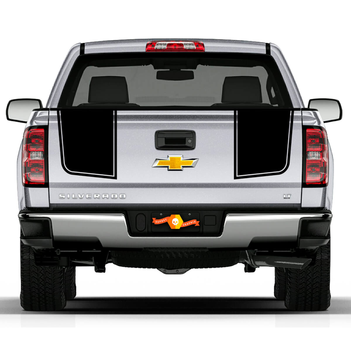 Z71 2007-2013 Chevy Silverado portellone striscia adesivi decalcomanie Rally 2 stili 2500
