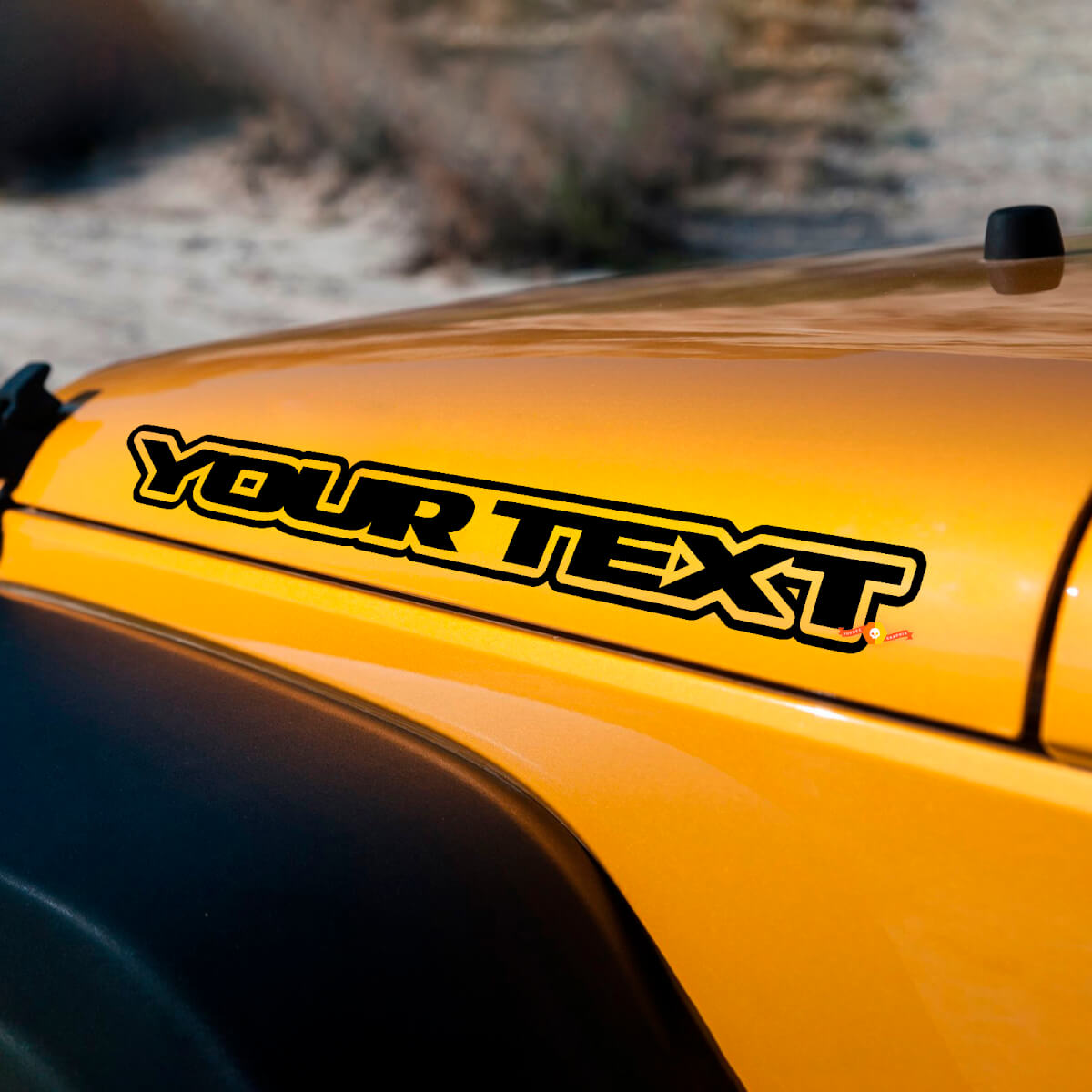 Jeep WRANGLER Cappuccio Contorno Adesivi Decalcomanie in vinile JK TJ YJ CJ COPPIA
