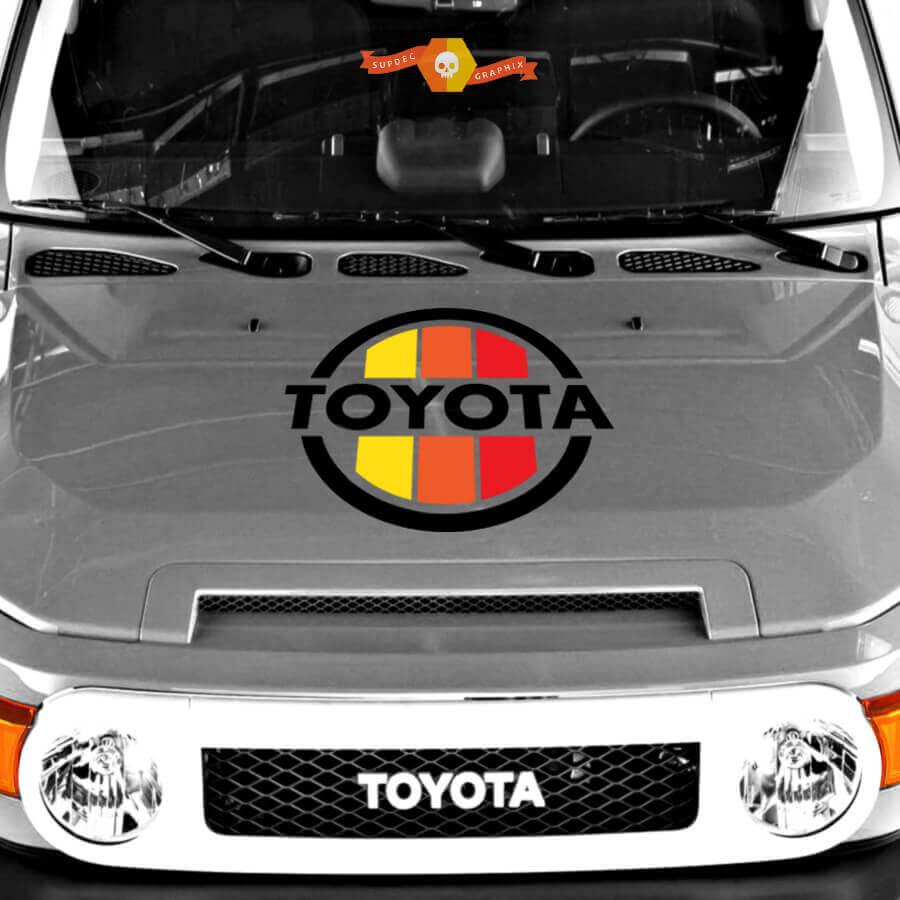 Adesivo in Vinile con Logo Stile Vintage per Cappuccio Toyota 4Runner Tacoma FJ Cruiser