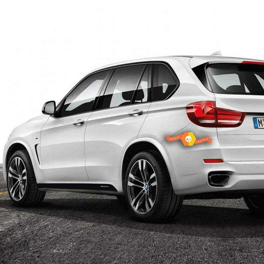 2 decalcomanie per adesivi per gonna laterale BMW M Performance impostate per M5 F15 X5 F16 X5
