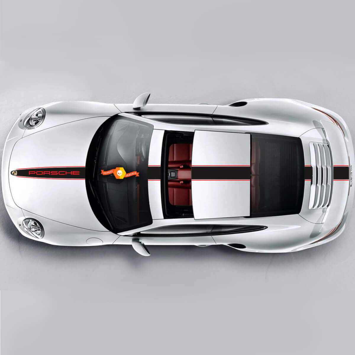 Strisce Porsche Racing Strisce bicolore Racing Edition o qualsiasi Porsche n. 2

