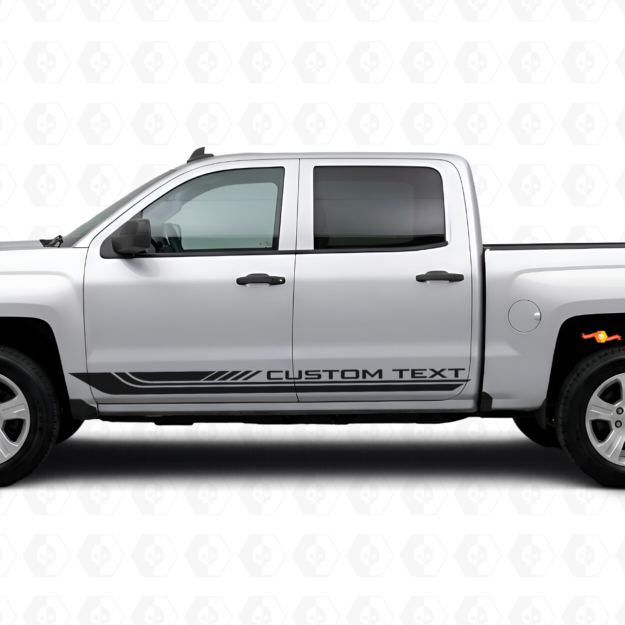 Strisce in Vinile Personalizzate per Telaio Porta e Pannello Soglia per Chevrolet Silverado 1500 K2XX 2014-2019