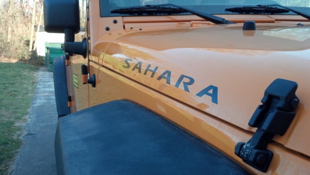 2 adesivi in ​​vinile Sahara Jeep Wrangler Rubicon CJ TJ YJ JK XJ