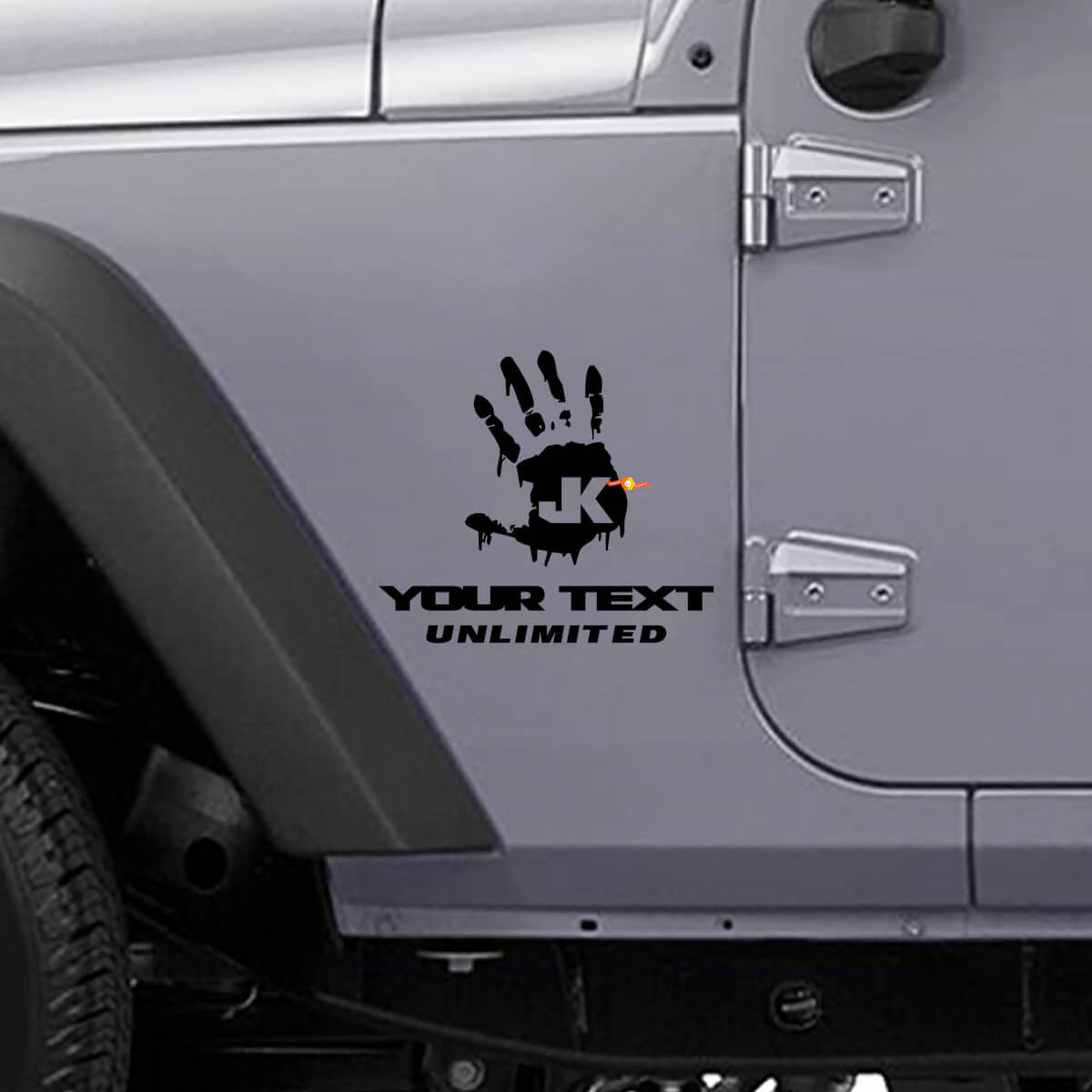 Set di Adesivi Laterali Personalizzati a Forma di Mano Zombie per Jeep Wrangler