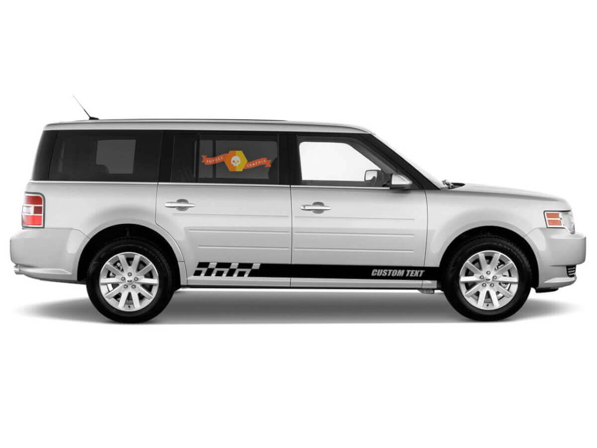 2x lato Ford Flex Vinyl Stripes decalcomania grafica in vinile adesivo per carrozzeria Stile di testo personalizzato 4
