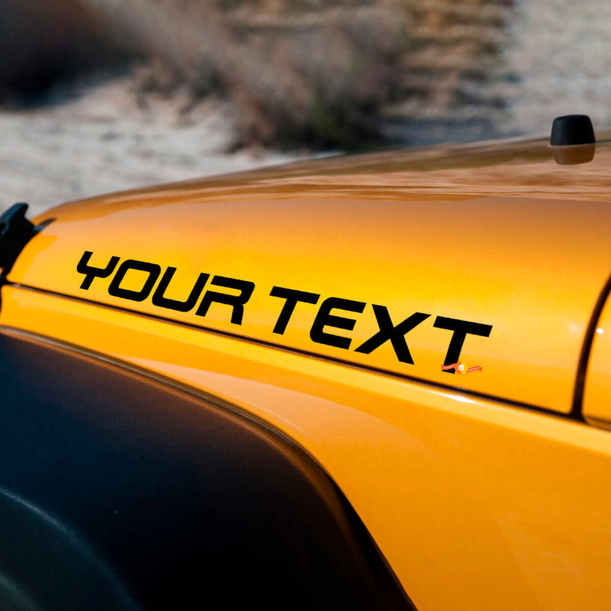Set di adesivi in vinile con lettere personalizzate per cofano Jeep Wrangler Rubicon