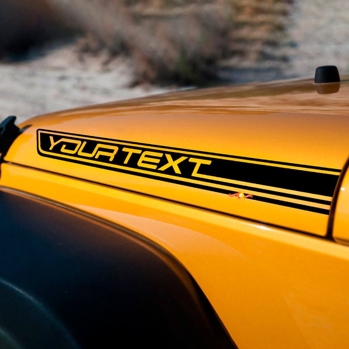 2 Adesivi in Vinile con Testo Personalizzato per Jeep Wrangler CJ TJ YK JK XJ JL