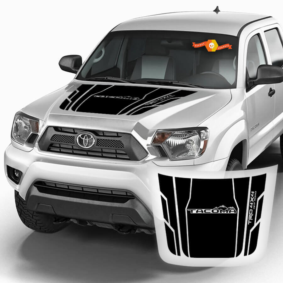 Adesivo in Vinile Cofano Montagna TRD 4x4 Off Road per Toyota Tacoma