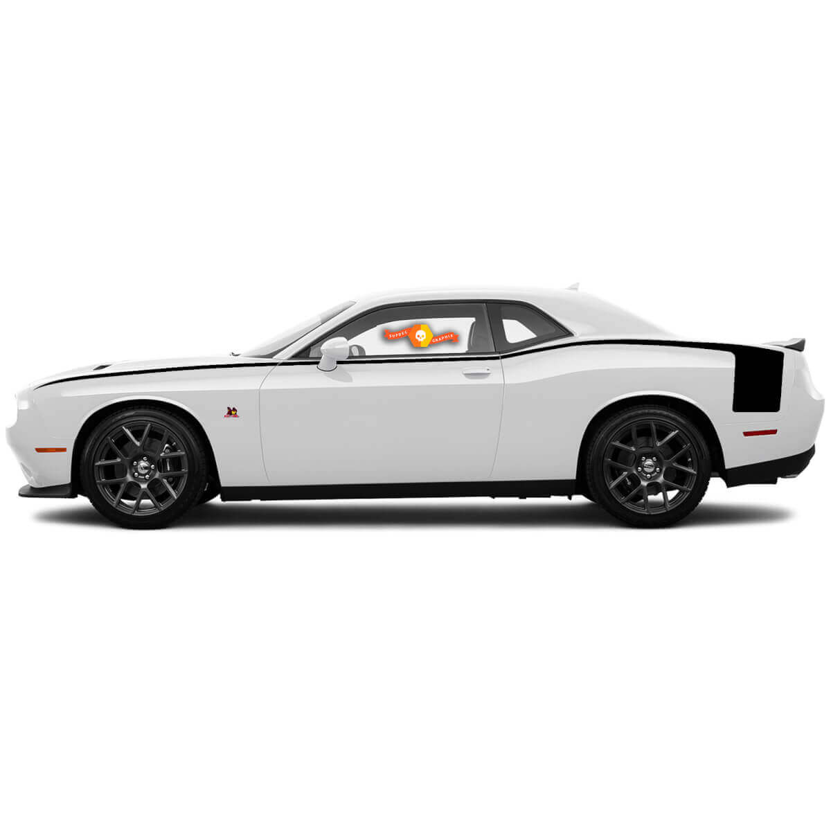 Dodge Challenger Accent Stile Hockey Body Line Strisce Laterali Posteriori Per 2008-2014
