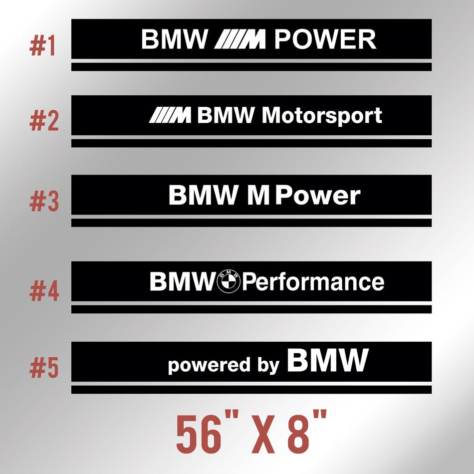 Decalcomania in vinile bicolore BMW Dual Rally Hood Stripe M Power Motorsport Performance
