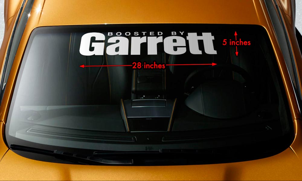 Potenziato da Garrett Turbo Washield Banner Vinyl Decal Sticker 28 