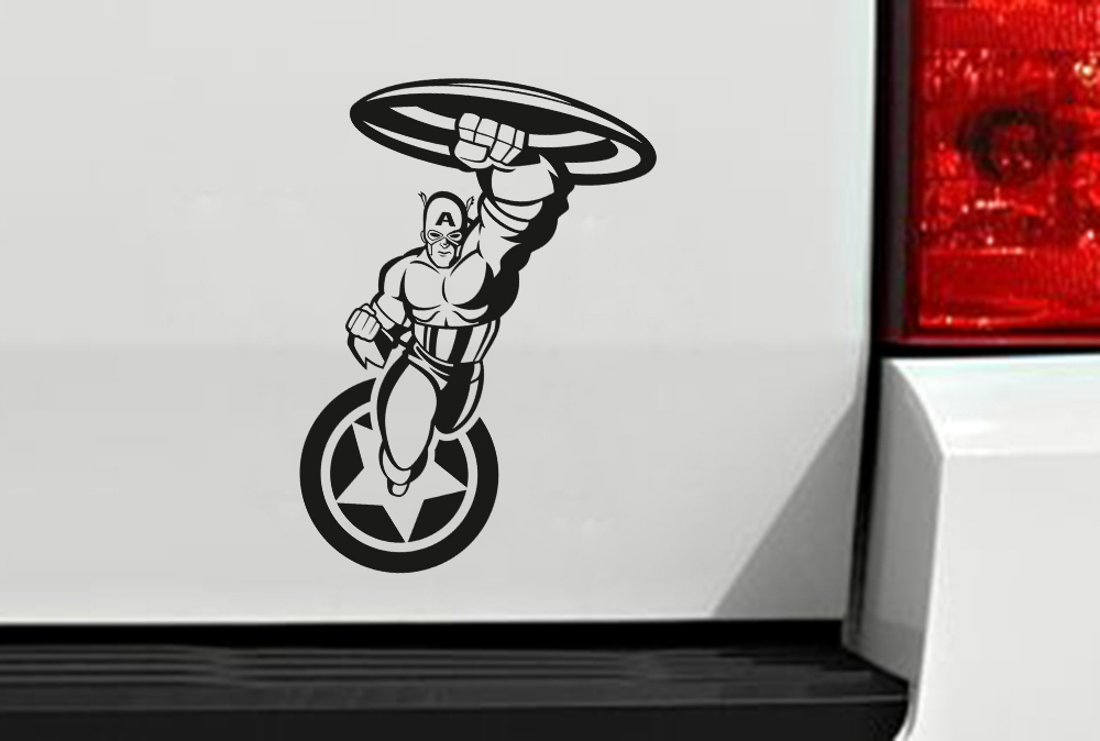 Captain America Avengers Superhero Hero Marvel Comics Car Body Laptop Vinyl Sticker Decal