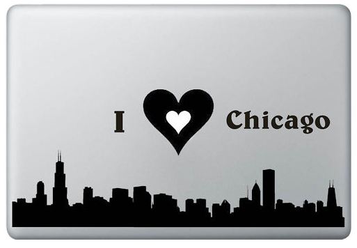 Amo Chicago e MacBook Decal