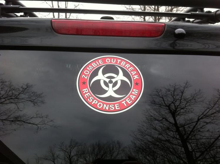 Coppia Team di risposta a specchio di zombi Toyota FJ Cruiser Side Stickers Decals Logo decalcomanie