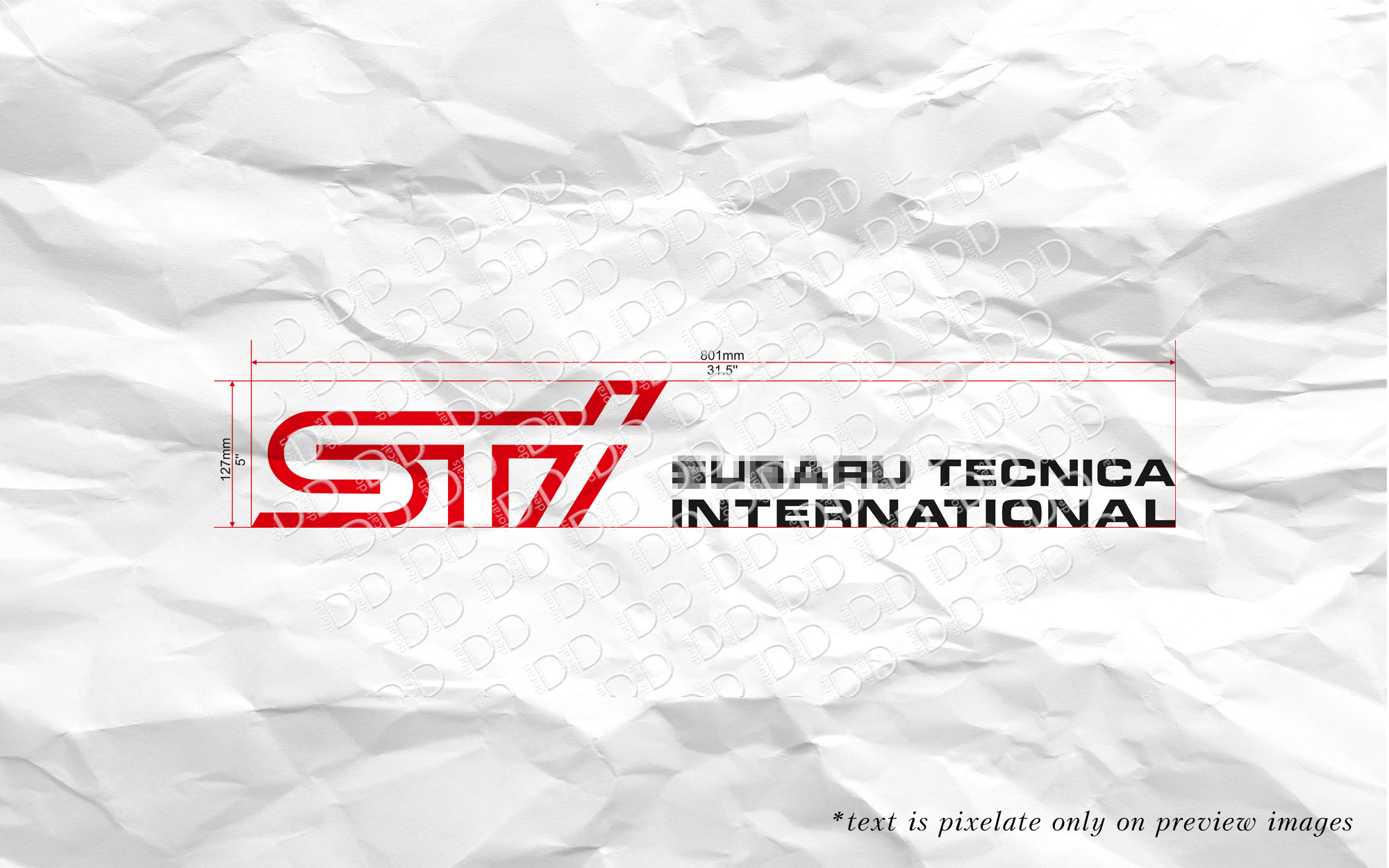 Subaru Tecnica International STI Motorsport Banner Strip Car Parabrezza Adesivo in vinile Decal Impreza BRZ WRX Legacy