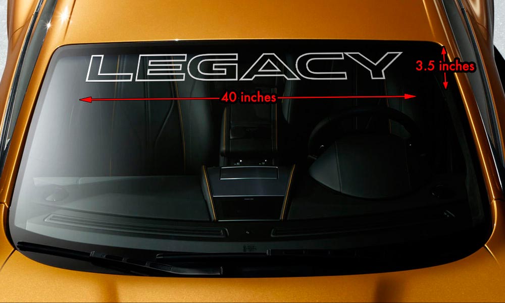 Subaru Legacy contorno Banner del parabrezza Banner Long Lastin Vinil Decal Adesivo 40x3.5 