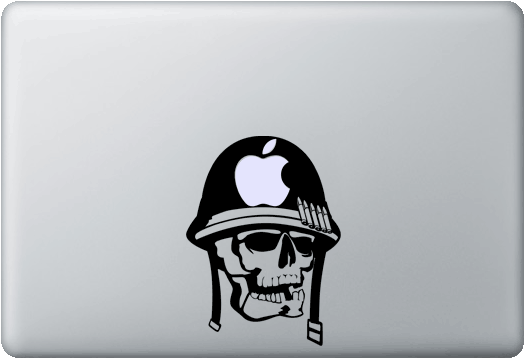 Adesivo per decalcomania MacBook Skull dell'Esercito
