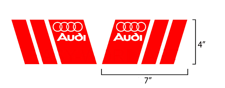 2 adesivi Audi A3 A4 A5 A6 A8 S4 S5 S6 RS4 Q3 Q5 S-Line