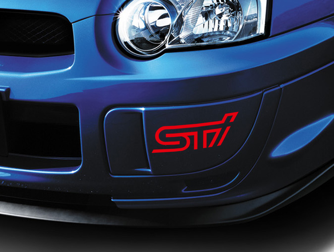 2x STI Subaru Tecnica International Motorsports Racing Vinyl Sticker Decal si adatta a Impreza BRZ WRX Legacy