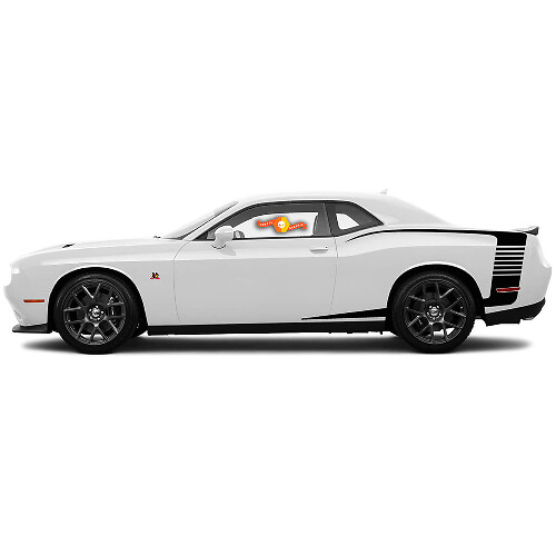 Kit Adesivi Striscia Laterale Retro C per Dodge Challenger 2015-2018