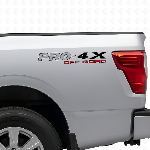 Coppia di adesivi laterali in vinile PRO-4X Off Road per Nissan Titan