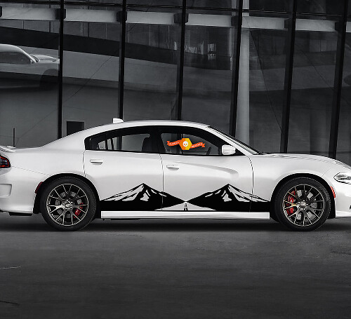 Adesivo grafico per decalcomanie in vinile lato Dodge Charger Mountain Road Side 2
