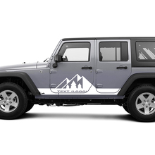 Adesivi in vinile personalizzati per pannelli laterali Rocker Mountain per Jeep Wrangler CJ TJ JK JKU JL JLU 2