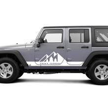 Adesivi in vinile personalizzati per pannelli laterali Rocker Mountain per Jeep Wrangler CJ TJ JK JKU JL JLU 2