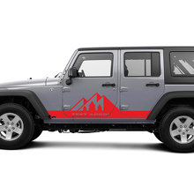 Adesivi in vinile personalizzati per pannelli laterali Rocker Mountain per Jeep Wrangler CJ TJ JK JKU JL JLU 3