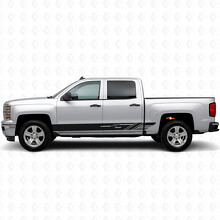 Strisce diagonali in vinile per porta e pannello sottoporta per Chevrolet Silverado 1500 K2XX 2014-2019_2