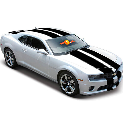 2010 - 2020 Chevy Camaro Tapered Double Rally Racing Stripes Adesivo Decalcomania 2012 2011 SS V6 1
