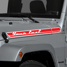 Kit Adesivi in Vinile con Strisce Laterali Personalizzate per Cofano per Jeep Wrangler_2