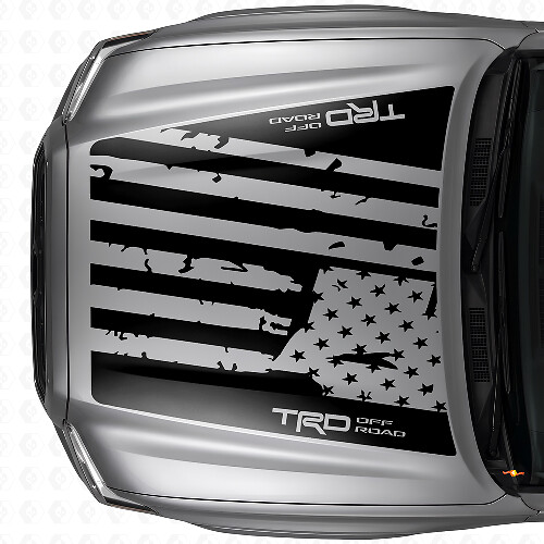 Adesivo in Vinile con Bandiera USA Stile TRD per Cofano Toyota Tacoma 2016-21