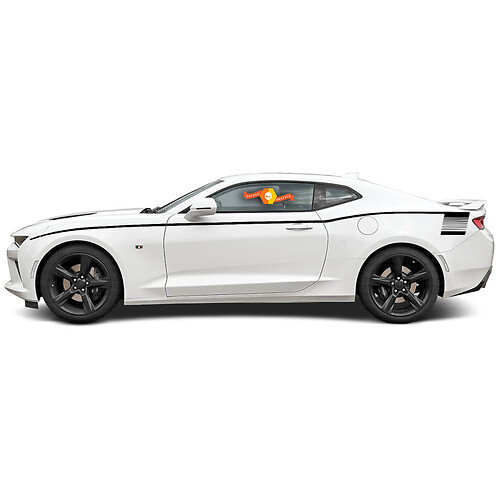 2016 2017 2018 Chevy Camaro Bodyline Strobe Side Racing Stripes Hockey Adesivi Decalcomanie
