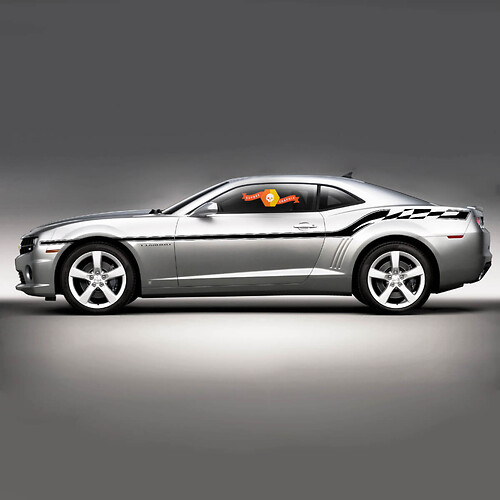 2010 2011 2012 2013 Chevrolet Camaro Bandiera a scacchi Accent Side Bodyline Stripes Adesivo Decalcomania
