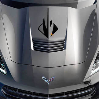 Decalcomania del cofano Chevy Corvette StingRay Logo C7 2014 2015 2016 2017
