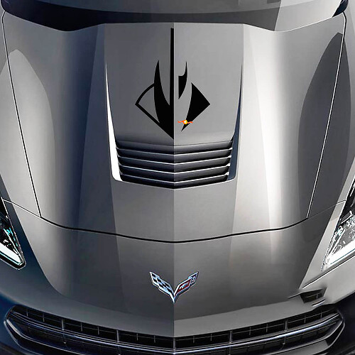 Adesivo in vinile logo cofano stile Stingray per Chevy Corvette C7 2014-2017
