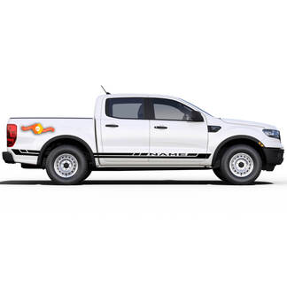 2019 2020 2021 Decalcomanie Ford Ranger RAPID Kit grafica in vinile con strisce laterali per porte laterali
