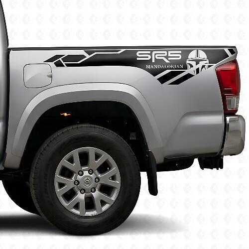 Adesivi Vinile Laterali Posteriori Stile Mandaloriano SR5 per Toyota Tacoma